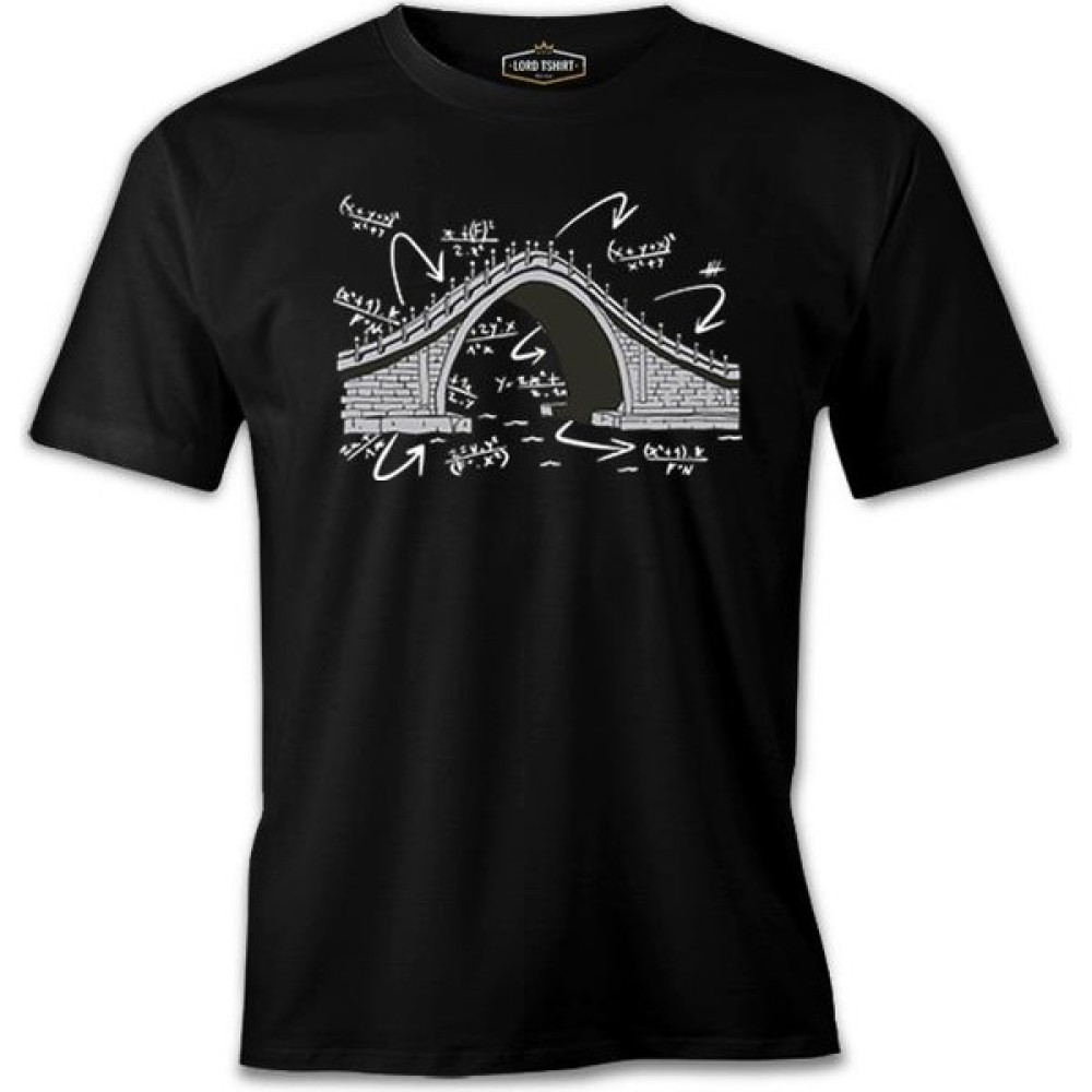 Lord T-Shirt Math Measurement Equations Of A Bridge Siyah Erkek Tshirt Erkek T-shirt Fiyatı