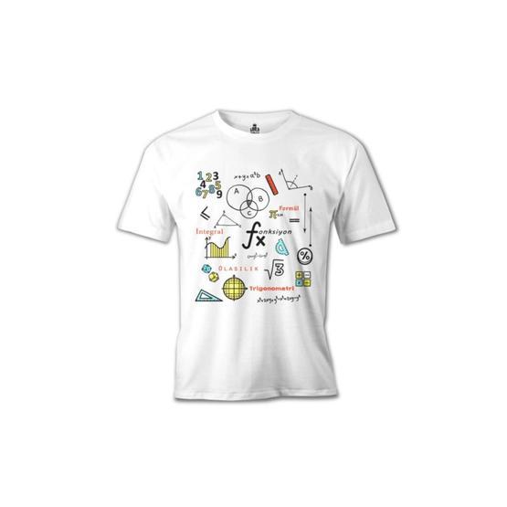 Lord T-Shirt MB-664 Beyaz Matematik İntegral Erkek T-shirt Erkek T-shirt Fiyatı