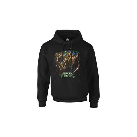 Lord T-shirt PH-408 Siyah Ninja Turtles Erkek Kapşonlu Sweatshirt