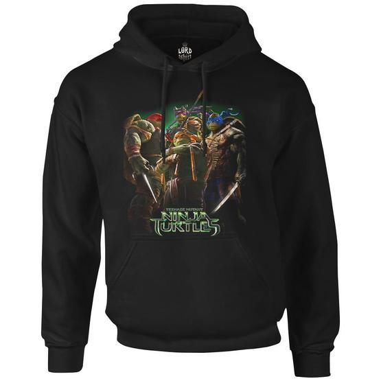 Lord T-shirt PH-408 Siyah Ninja Turtles Erkek Kapşonlu Sweatshirt