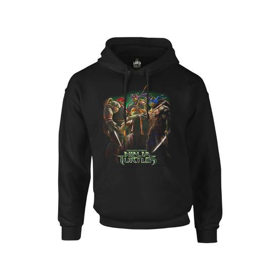 Lord T-shirt PH-408 Siyah Ninja Turtles Erkek Kapşonlu Sweatshirt
