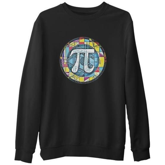 Lord T-Shirt SC-1302 Siyah Matematik Pi 5 Erkek Çocuk Sweatshirt