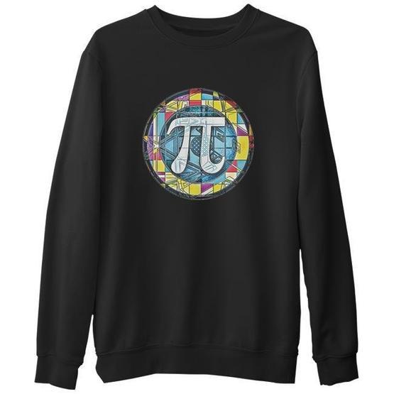 Lord T-Shirt SC-1302 Siyah Matematik Pi 5 Erkek Çocuk Sweatshirt