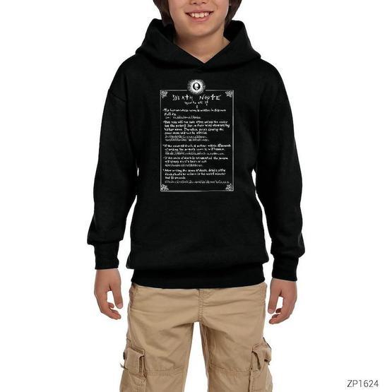 Lord T-Shirt SC-551 Siyah Death Note How To Use It Erkek Çocuk Sweatshirt
