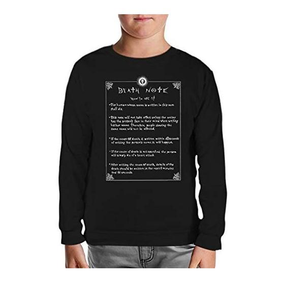 Lord T-Shirt SC-551 Siyah Death Note How To Use It Erkek Çocuk Sweatshirt