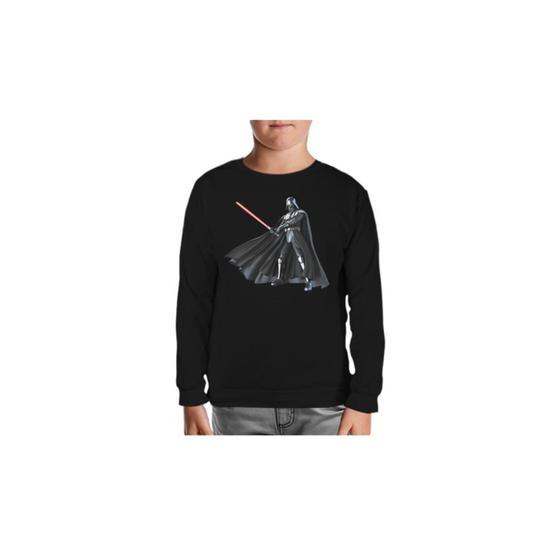 Lord T-Shirt SC-678 Siyah Star Wars Darth Vader Lightsaber Erkek Çocuk Sweatshirt