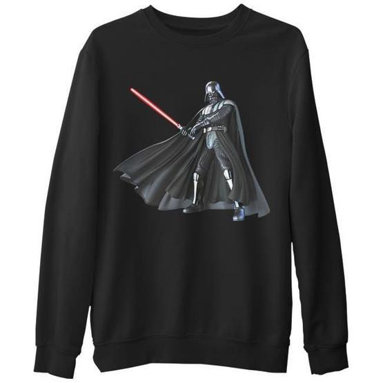 Lord T-Shirt SC-678 Siyah Star Wars Darth Vader Lightsaber Erkek Çocuk Sweatshirt Erkek Çocuk Sweatshirt Fiyatı