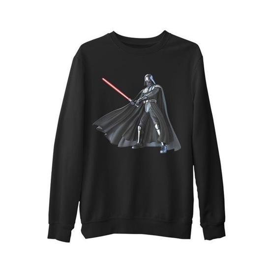Lord T-Shirt SC-678 Siyah Star Wars Darth Vader Lightsaber Erkek Çocuk Sweatshirt