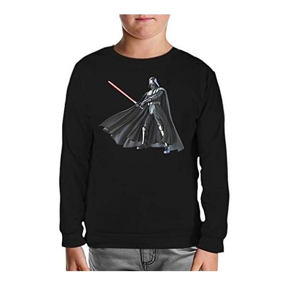 Lord T-Shirt SC-678 Siyah Star Wars Darth Vader Lightsaber Erkek Çocuk Sweatshirt