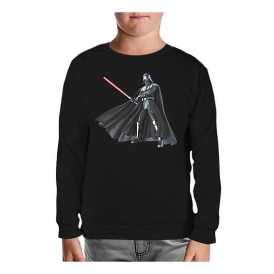 Lord T-Shirt SC-678 Siyah Star Wars Darth Vader Lightsaber Erkek Çocuk Sweatshirt