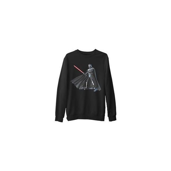 Lord T-Shirt SC-678 Siyah Star Wars Darth Vader Lightsaber Erkek Çocuk Sweatshirt