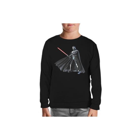 Lord T-Shirt SC-678 Siyah Star Wars Darth Vader Lightsaber Erkek Çocuk Sweatshirt