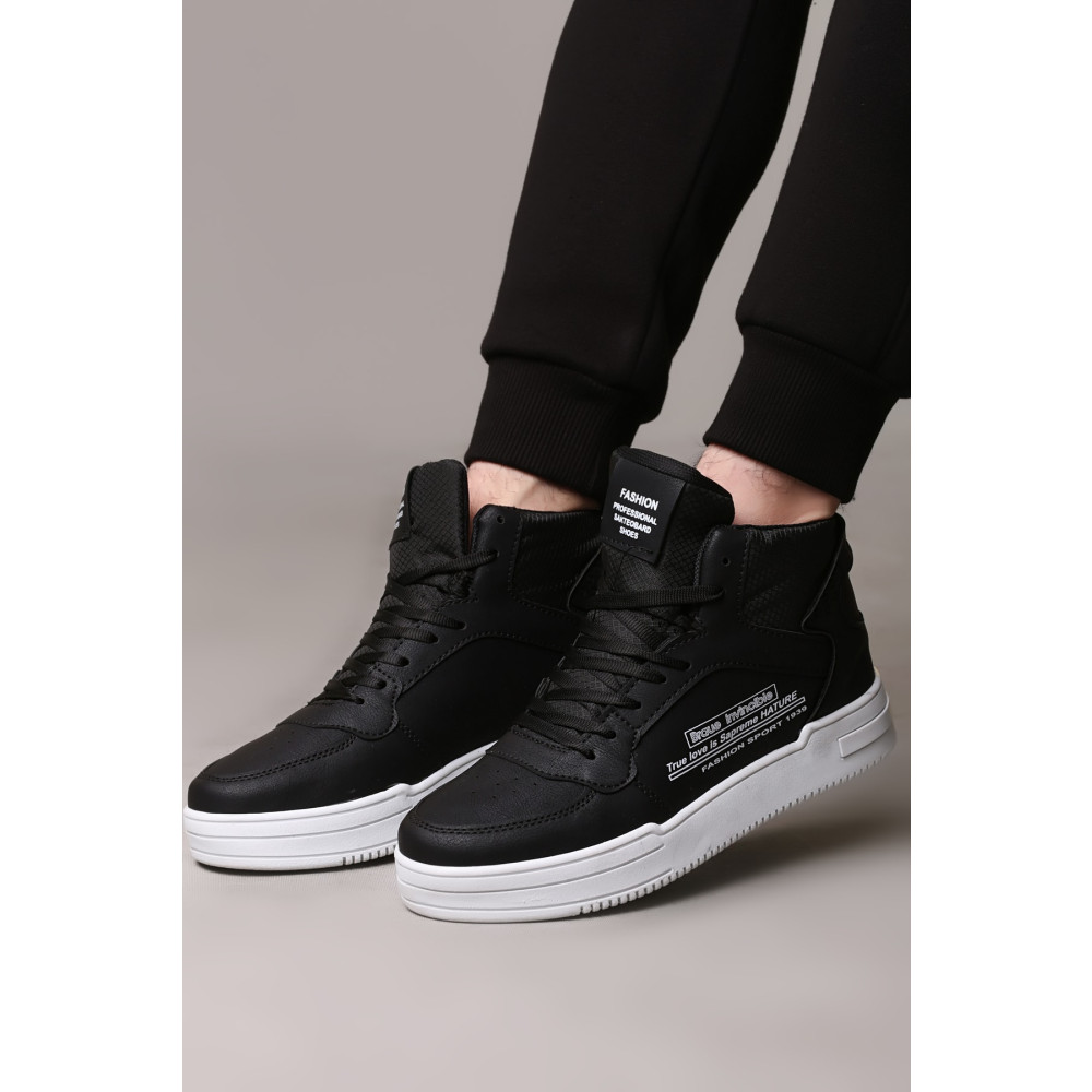 lords ayakkabı Siyah-beyaz Unisex Yüksek Bilekli Spor Ayakkabı 43 Beden Spor Ayakkabı Fiyatı