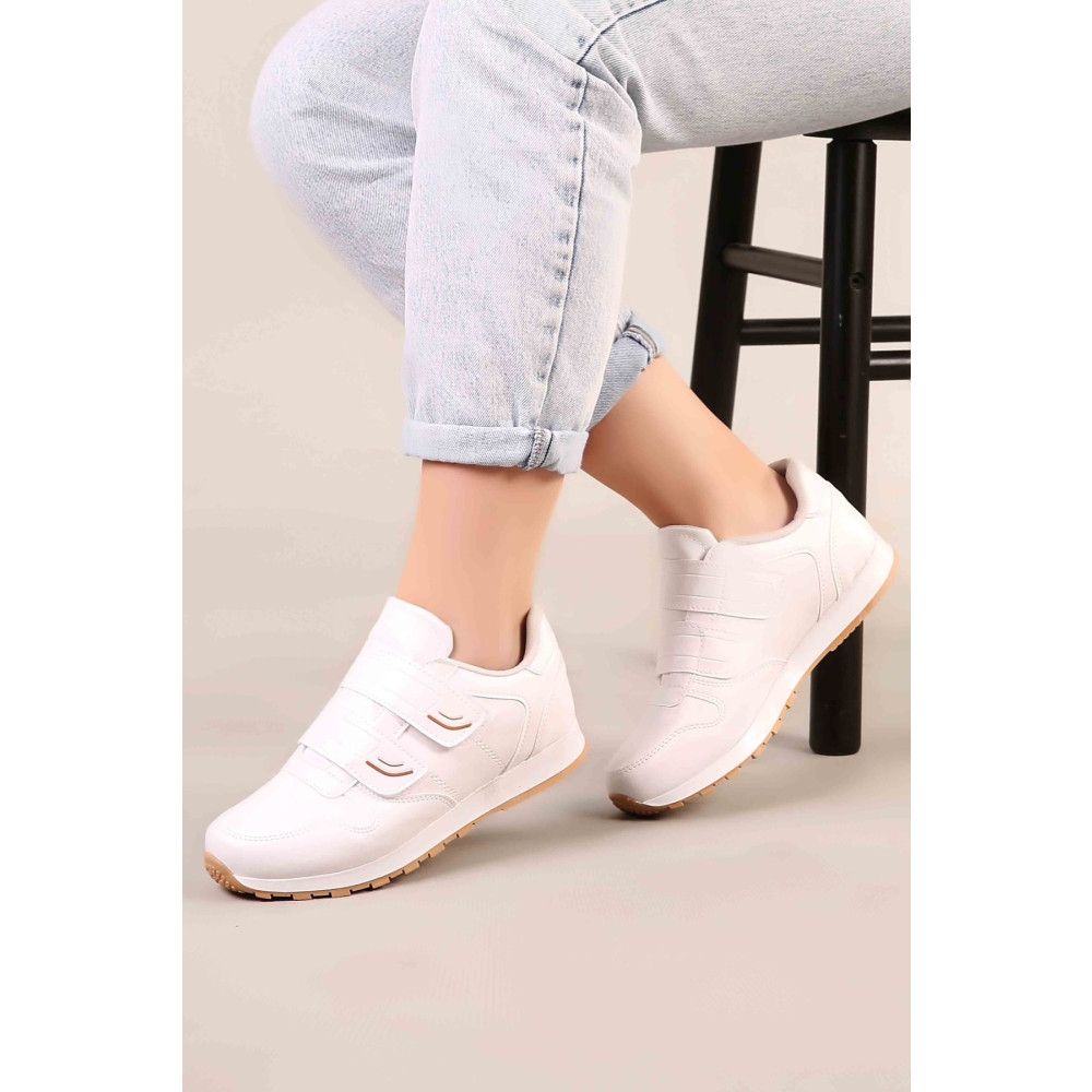lords ayakkabı Unisex Beyaz Renk Çift Bantlı Spor Ayakkabı 39 Beden Spor Ayakkabı Fiyatı