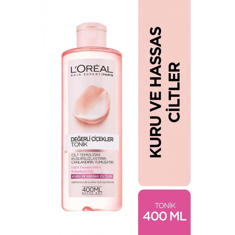 Loreal Degerli Cicekler Tonik Kuru Ve Hassas Ciltler 400 Ml Cilt Temizleme ve Peeling Fiyatı