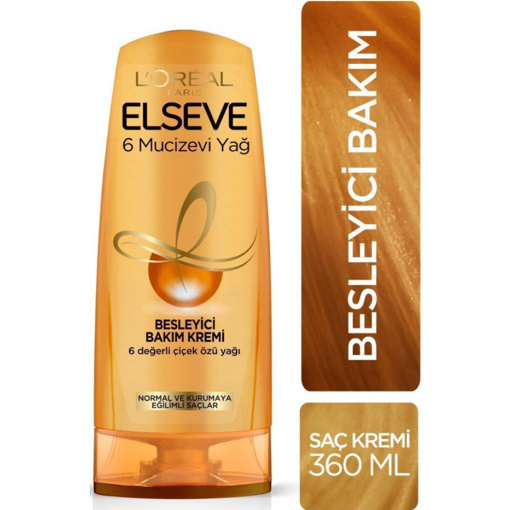 Loreal Elseve Sac Kremi 6 Mucizevi Yag 360 Ml Şampuan ve Saç Kremi Fiyatı