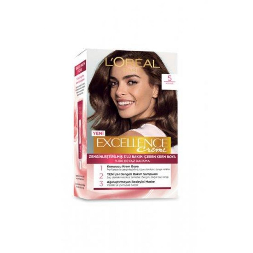Loreal Excellence Creme Sac Boyasi 5 Kahve Saç Bakım Maskeleri & Serumlar & Spreyler Fiyatı