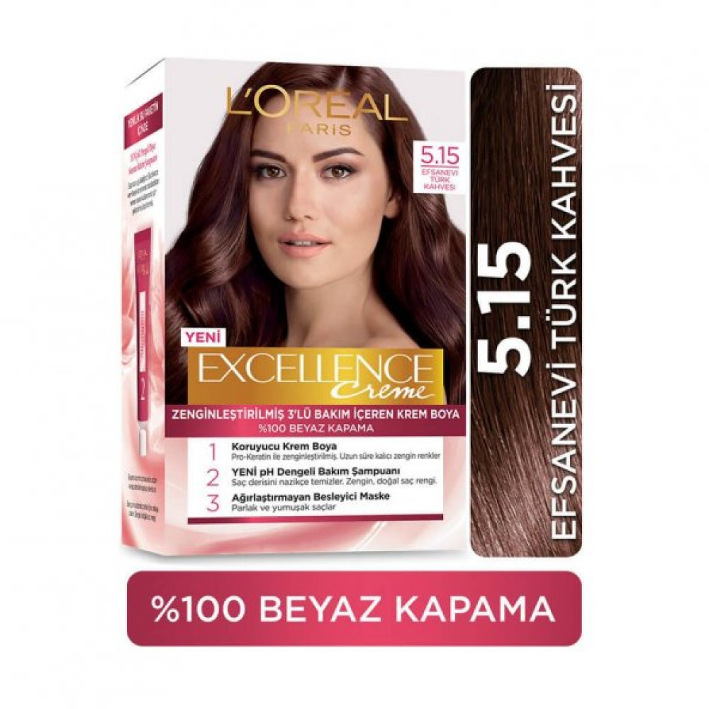 Loreal Excellence Creme Sac Boyasi 5.15 Efsanevi Turk Kahvesi Saç Bakım Maskeleri & Serumlar & Spreyler Fiyatı