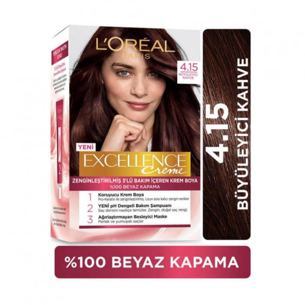 Loreal Excellence Sac Boyası 4.15 Buyuleyıcı Kahve Saç Bakım Maskeleri & Serumlar & Spreyler Fiyatı