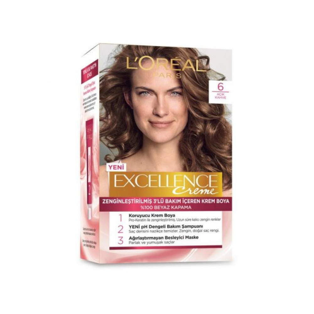 Loreal Excellence Sac Boyası 6 Acık Kahve Saç Bakım Maskeleri & Serumlar & Spreyler Fiyatı