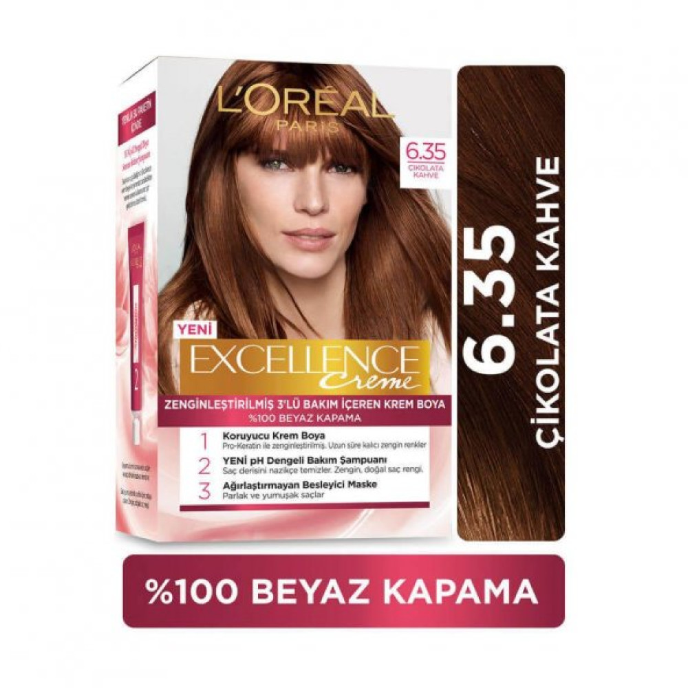 Loreal Excellence Sac Boyası 6.35 Cıkolata Kahve Saç Bakım Maskeleri & Serumlar & Spreyler Fiyatı