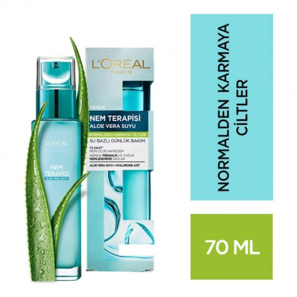 Loreal Nem Terapisi Aloe Vera Suyu Normalden Karmaya Ciltler 70 Ml Nemlendiriciler Fiyatı