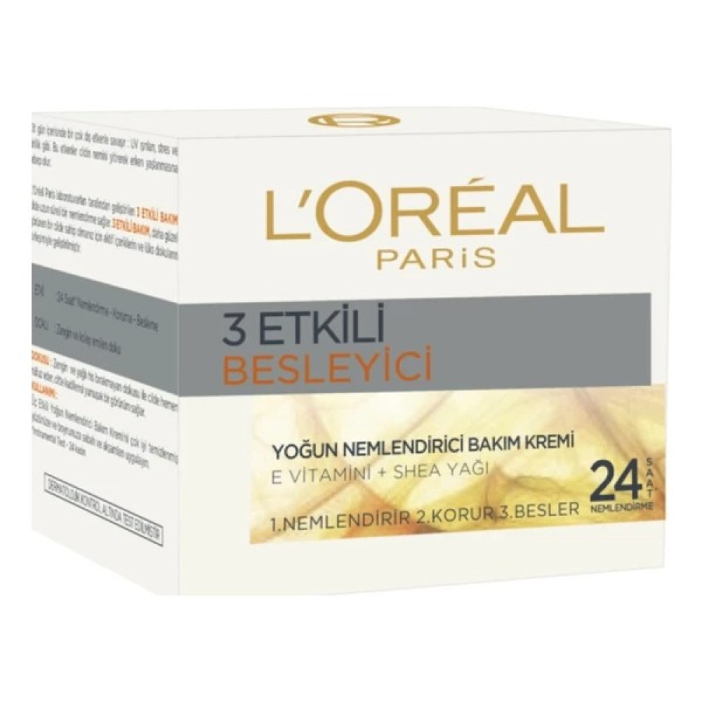 Loreal Paris 3 Etkili Besleyici Bakım Kremi 50 ml Nemlendiriciler Fiyatı