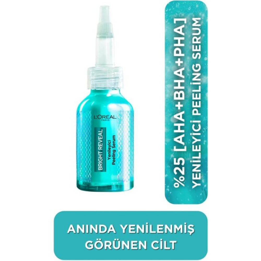 L'oreal Paris Bright Reveal Koyu Lekelere Karşı Hızlı Etkili Yenileyici Peeling Serum 25 [Aha + Bha + Pha] 25ml Cilt Temizleme ve Peeling Fiyatı