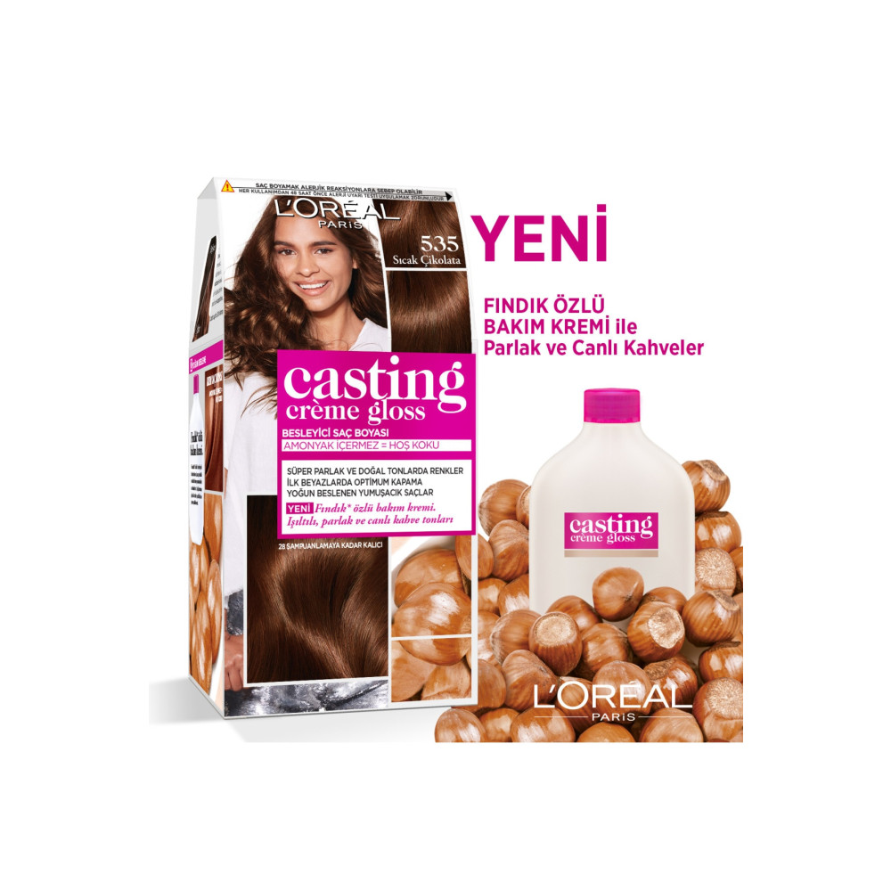 LOreal Paris Casting Creme Gloss 535 Sıcak Çikolata Saç Boyası - 3600523302949 Saç Boyası Fiyatı
