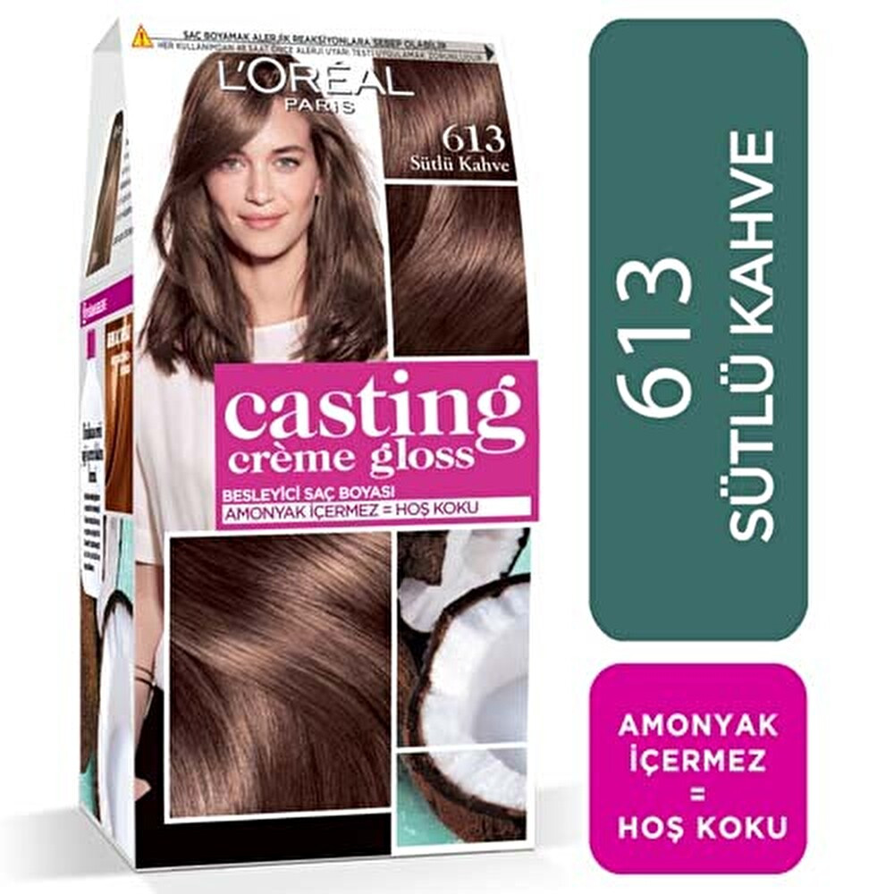 L’Oreal Paris Casting Crème Gloss Amonyaksız & Besleyici Saç Boyası - 613 - Sütlü Kahve Saç Boyası Fiyatı