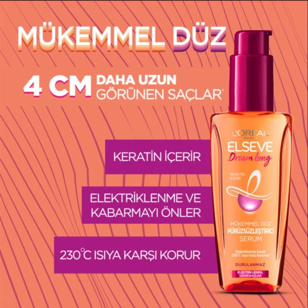 L'oréal Paris Elseve Dream Long Mükemmel Düz Pürüzsüzleştirici Serum Anti-Aging / Yaşlanma Karşıtı Fiyatı