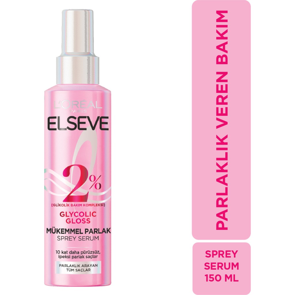 Loreal Paris Elseve Glycolic Gloss Mükemmel Parlaklık Veren Saç Bakım Sprey Serumu 150 ml Şampuan ve Saç Kremi Fiyatı