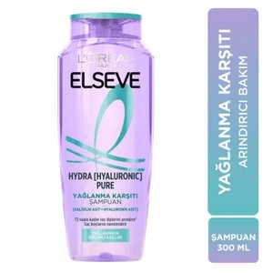L'Oréal Paris Elseve Hydra Hyaluronic Pure Salisilik Asit İçeren Yağlanma Karşıtı Arındırıcı Şampuan 300 ml Diğer Fiyatı