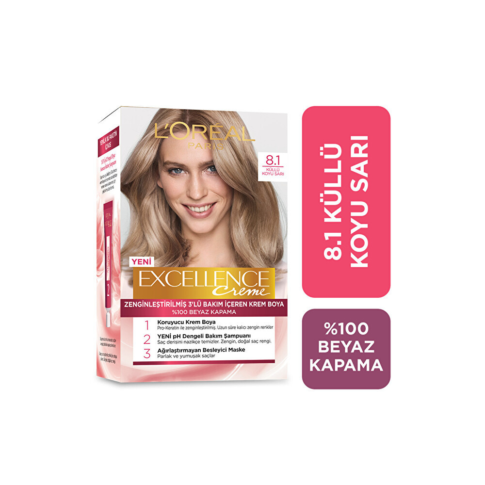 L'Oreal Paris Excellence Creme 8.1 Saç Boyası Saç Boyası Fiyatı
