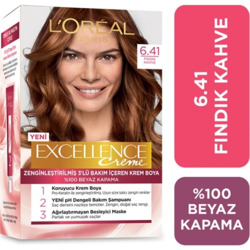 Loréal Paris Excellence Creme Sac Boyasi 6.41 Findik Kahvesi Saç Bakım Maskeleri & Serumlar & Spreyler Fiyatı