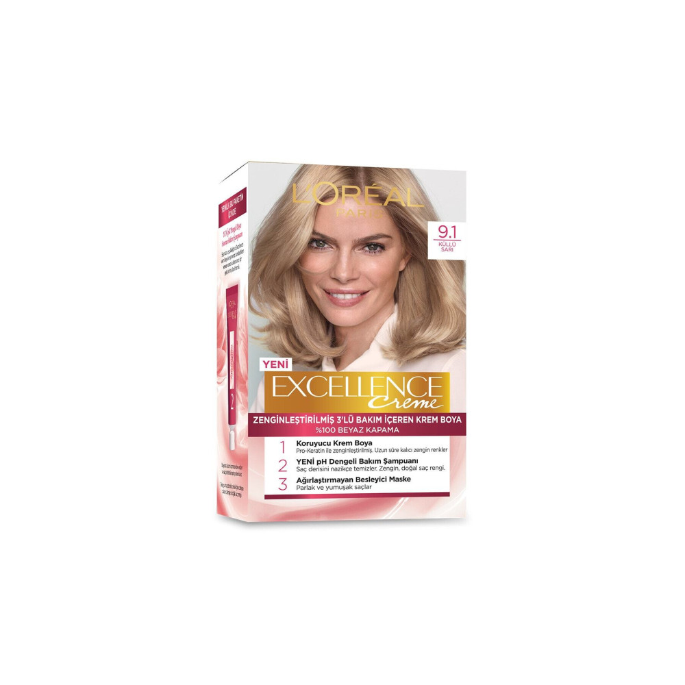 LOreal Paris Excellence Creme Saç Boyası 9.1 Sarı Küllü Saç Boyası Fiyatı