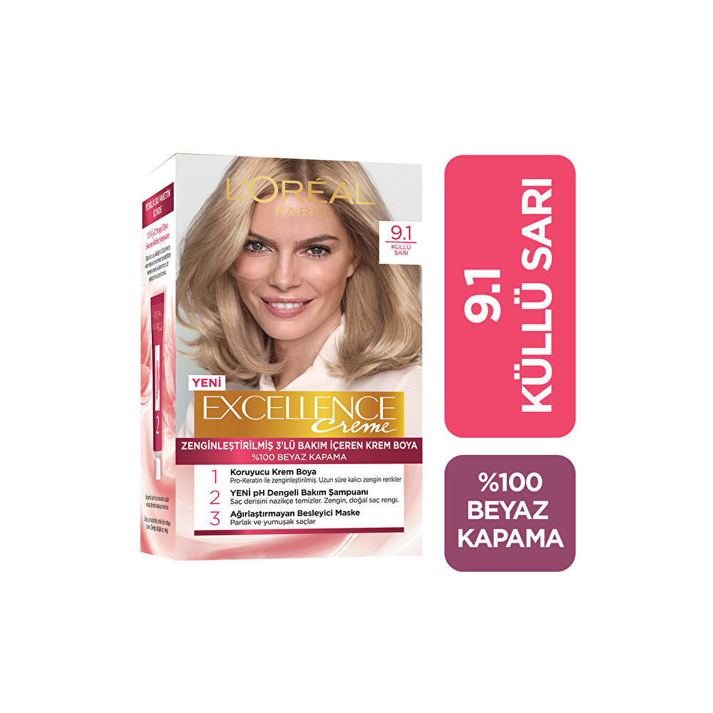 L'Oreal Paris Excellence Imedia Excel 9.1 Saç Boyama Seti Sarı Küllü Saç Boyası Fiyatı
