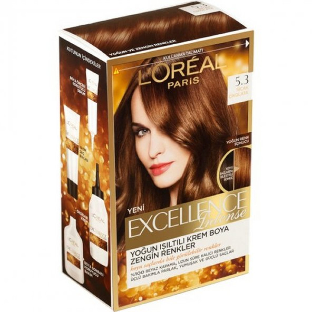 Loreal Paris Excellence Intense Sac Boyasi 5.3 Sicak Cikolata-3600523972357 Saç Bakım Maskeleri & Serumlar & Spreyler Fiyatı