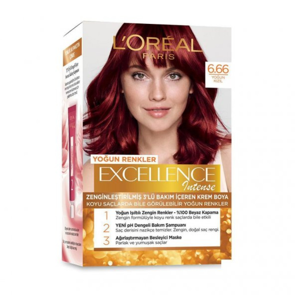 Loreal Paris Excellence Intense Sac Boyasi 6.66 Yogun Kizil Saç Bakım Maskeleri & Serumlar & Spreyler Fiyatı