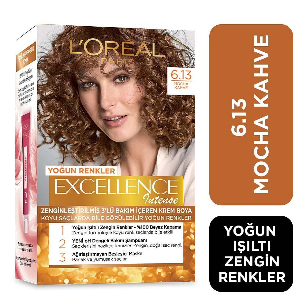 L'Oreal Paris Excellence Intense Saç Boyası Yoğun Renkler 6.13 Mocha Kahve Saç Boyası Fiyatı