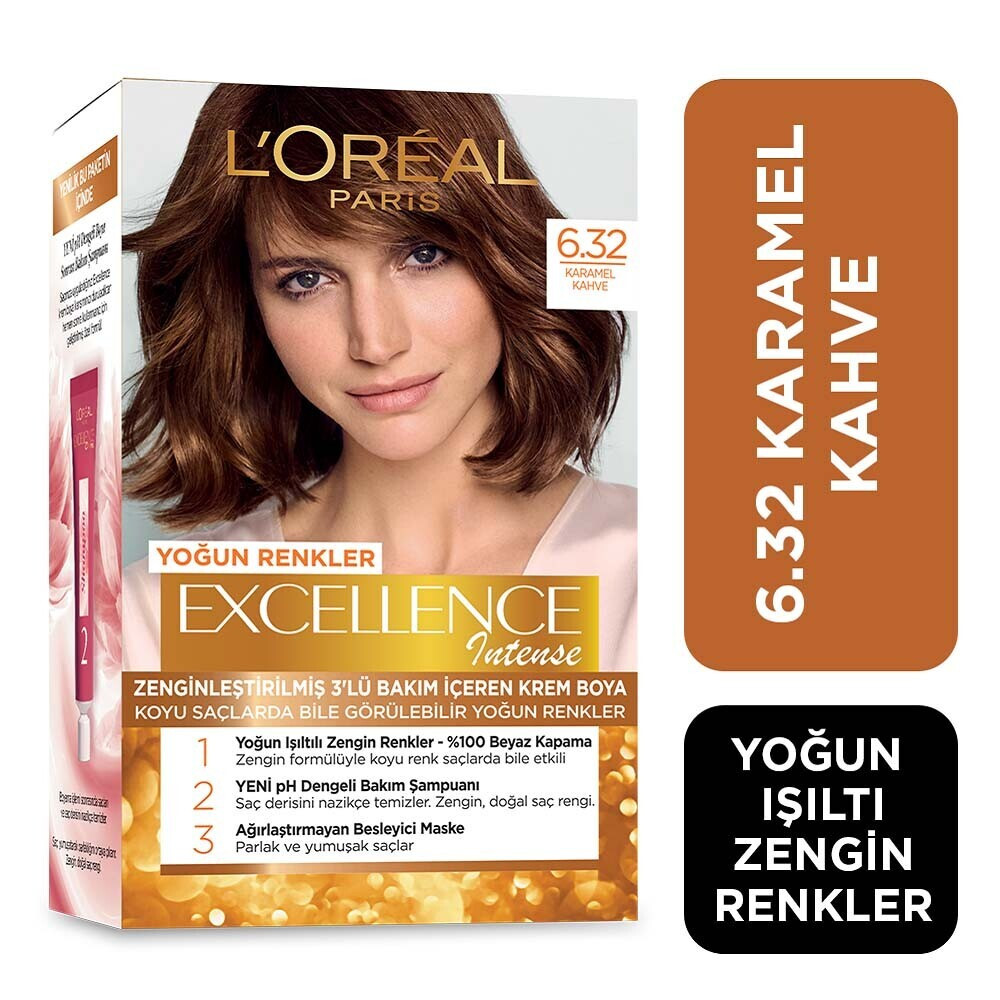 L'Oreal Paris Excellence Saç Boyası 6.32 Karamel Kahve Saç Boyası Fiyatı