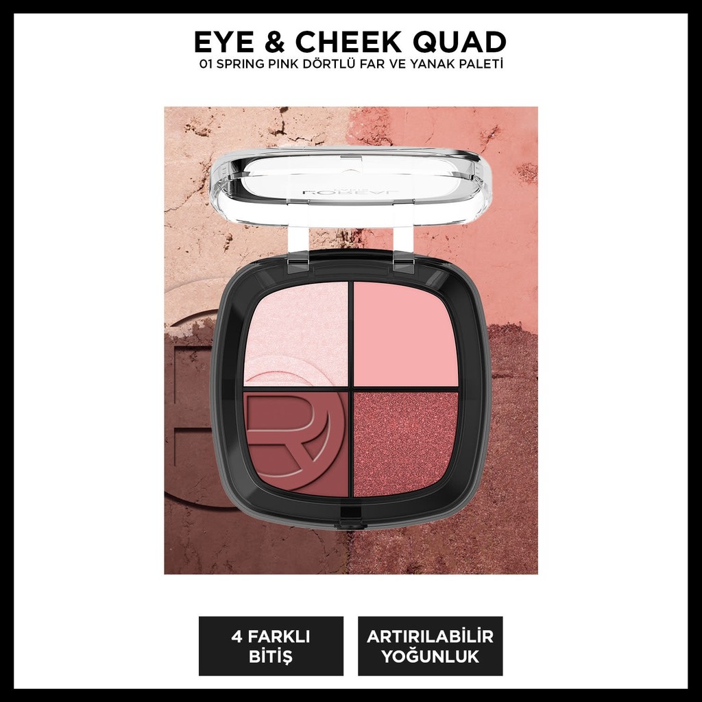 L'oréal Paris Eye & Cheek Quad - 01 Spring Pinks Dörtlü Far ve Yanak Paleti - 01 Spring Pinks Göz Farı Fiyatı