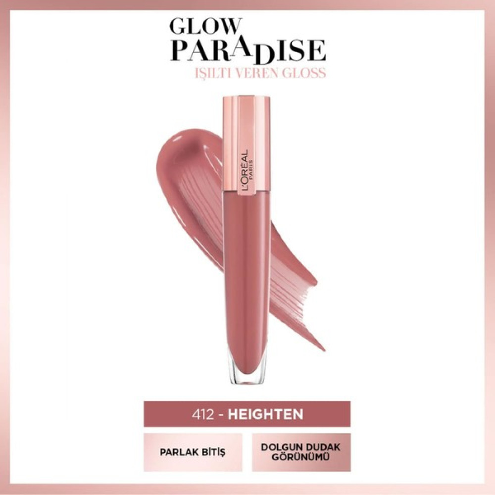 L'Oréal Paris Glow Paradise Balm In Gloss - Işıltı Veren Parlatıcı 412 I Heighten - Kırmızı Rujlar & Dudak Parlatıcıları Fiyatı