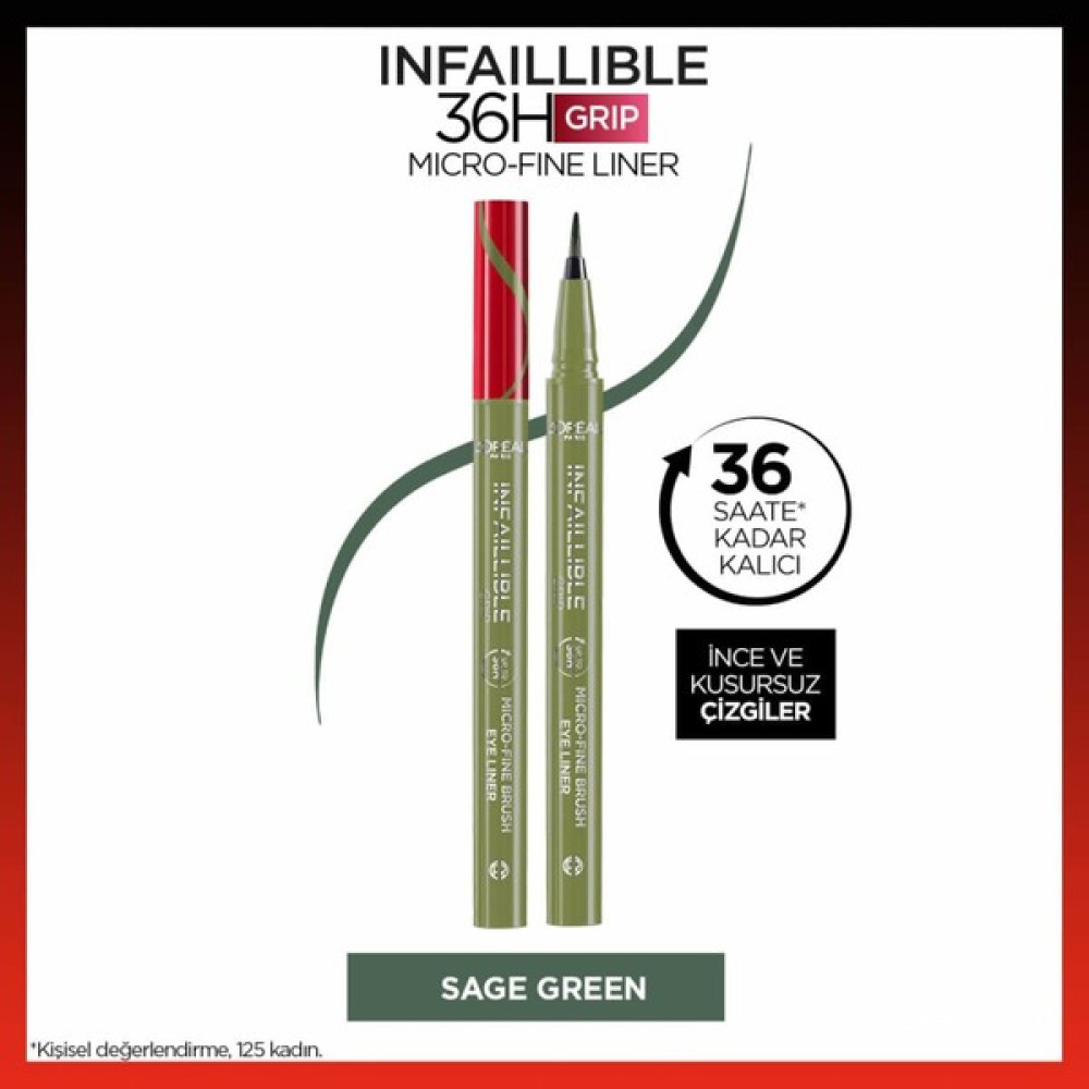 L'oréal Paris Infaillible 36H Grip Micro Fine Eyeliner 05 Sage Green Eyeliner Fiyatı