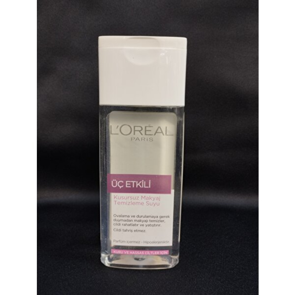 L'oreal Paris Kuru ve Hassas Ciltler Için Üç Etkili Makyaj Temizleme Suyu 200 ml Makyaj Temizleyicileri Fiyatı