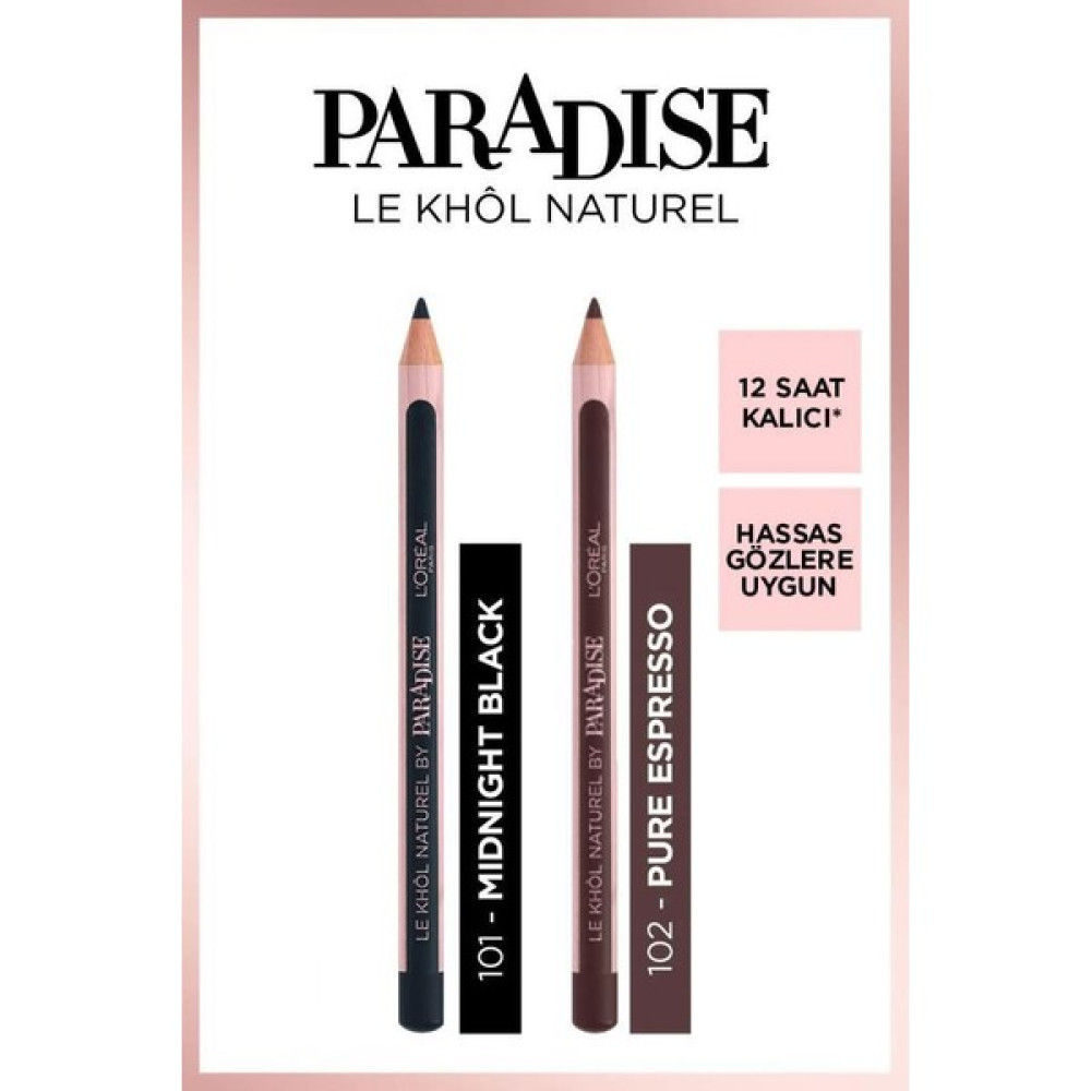 L'Oréal Paris Loreal Paradise Le Khol Kalıcı Etki Yoğun Renkler Siyah-Kahverengi Göz Kalemi Seti Eyeliner Fiyatı