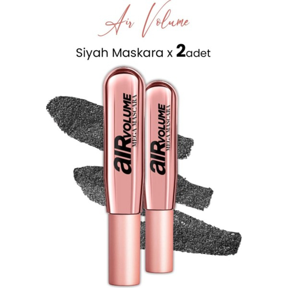 L'oréal Paris Loreal Paris Air Volume Mega Maskara Siyah X 2 Adet Rimeller / Maskaralar Fiyatı