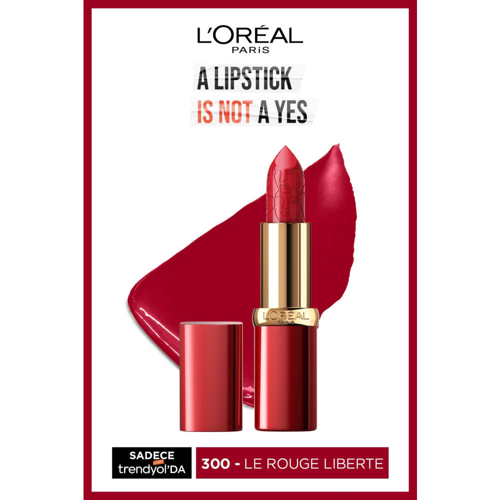 LOreal Paris Loréal Paris Color Riche Özel Seri: Lipstick Is Not A Yes Ruj - 300 Le Rouge Liberté Rujlar & Dudak Parlatıcıları Fiyatı