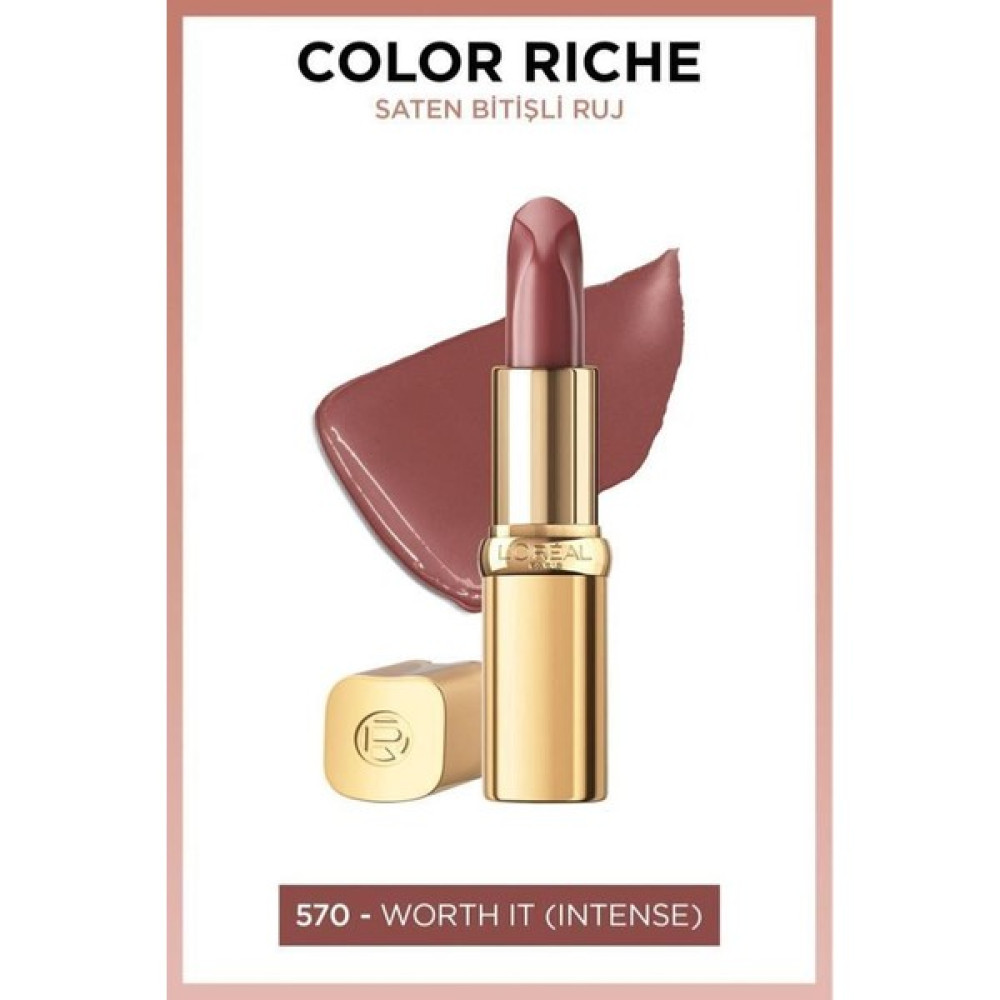 L'oréal Paris L'oreal Paris color Riche Saten Bitişli Ruj - 570 Worth It (Intense) Rujlar & Dudak Parlatıcıları Fiyatı