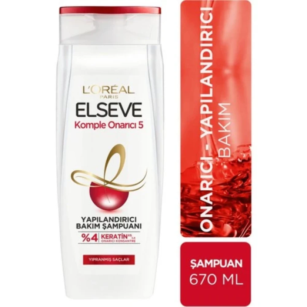 Loreal Paris L'oreal Paris Elseve Komple Onarici 5 Sampuan 670 Ml Sampuan Şampuan ve Saç Kremi Fiyatı
